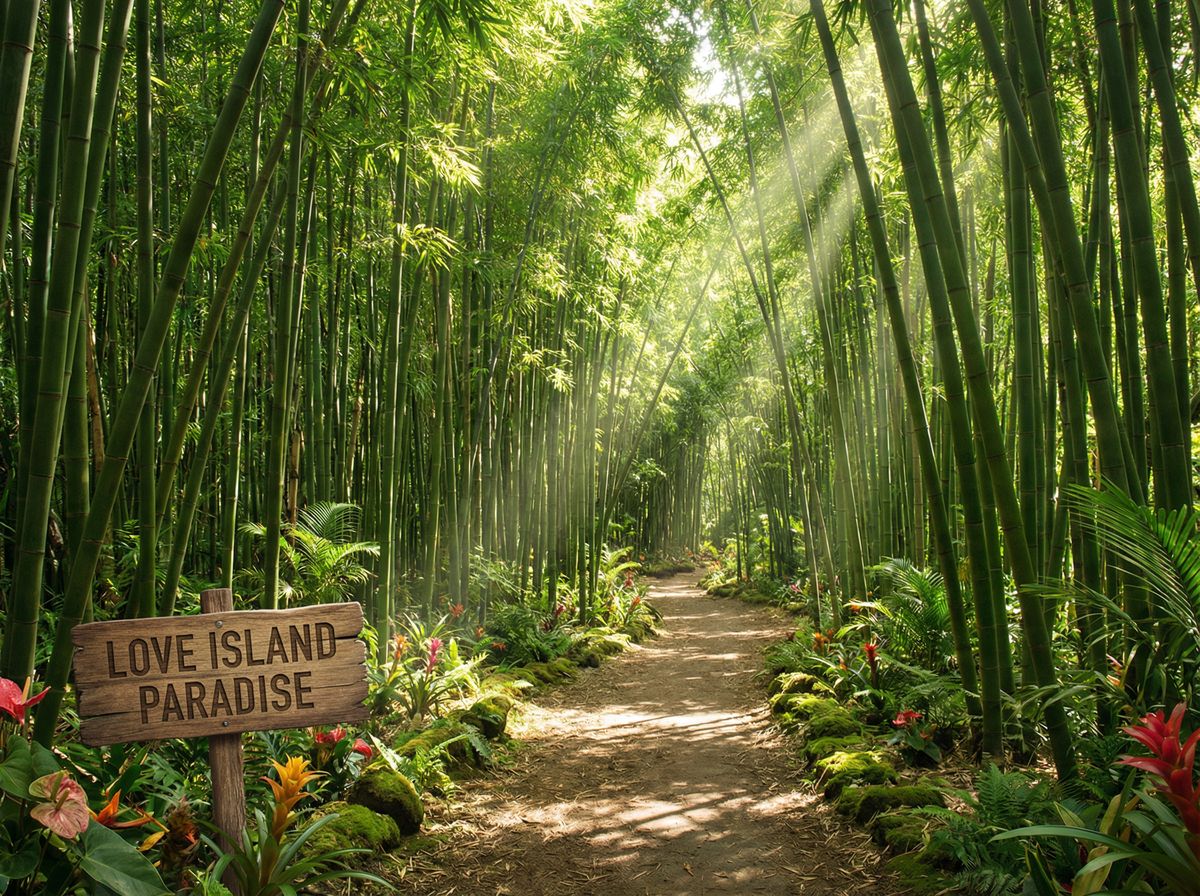 少女萝莉竹林植物视频